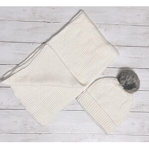 NEW Amazon Essentials Winter White Scarf & Hat Set PRICE FIRM